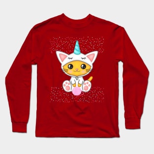 A cute Cat Unicorn Long Sleeve T-Shirt